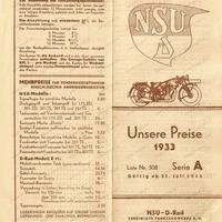 Preisliste D-Rad NSU